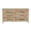 Black Double Roller Storage Dresser with Drawers