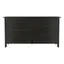 Black Double Roller 6-Drawer Bedroom Dresser