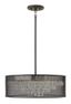 Fiona Industrial-Chic Black Mesh and Glass 6-Light Pendant