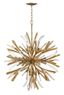 Vida Crystal Accents Burnished Gold Orb Chandelier, 42"