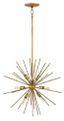 Burnished Gold Sputnik Sphere 8-Light Chandelier