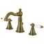 Antique Brass Widespread Bathroom Faucet with Dual Lever Handles