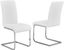 Parsons High White Faux Leather Side Chair with Chrome Base