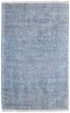 Handmade Tufted Wool-Viscose Blend Reversible Area Rug in Blue