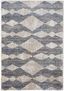 Tan and Ivory Geometric Shag 10' x 14' Area Rug