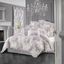 Estelle Blush Queen Comforter Set with Ruffled Edges and Shadow Stripe