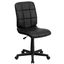 Black Quilted Vinyl Swivel Task Office Chair