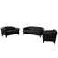 Black LeatherSoft 3-Piece Reception Set with Hardwood Feet