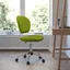 Apple Green Mesh Mid-Back Swivel Task Chair with Chrome Base