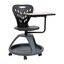 Swivel 34" Black Plastic Desk Chair with Under Seat Storage