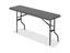 Gray 18"x60" Resin Folding Table with Steel Legs