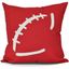 Red Football Print Kids Square Throw Pillow