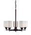 Vos Elegance 5-Light Chandelier in Antique Bronze