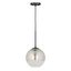 Callisto 20" Transitional Globe Pendant with Ombre Glass - Black and Gold