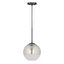 Callisto 20" Transitional Globe Pendant with Ombre Glass - Black and Gold