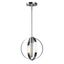 Celeste Chrome Globe Mini Pendant Light 11" Height