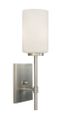 Faye Brushed Nickel Transitional 15" Wall Sconce with Clear Glass Shade