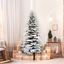 7.5-Ft Flocked White Pine Artificial Christmas Tree with Stand