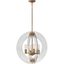 Solstice Contemporary Heirloom Brass 24" Glass Sphere Chandelier