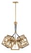 Ensemble 5-Light Brushed Bronze Modern Chandelier Pendant