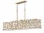 Farrah 48'' Burnished Gold and White Linen 8-Light Chandelier