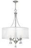 Elegant Brushed Nickel 4-Light Chandelier with Sheer Translucent Shade