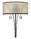 Mime French Bronze Dual Light Sconce with Amber Sheer Shade