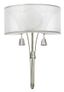 Elegant Brushed Nickel 2-Light Wall Sconce with Sheer Shade