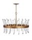 Revel 8-Light Burnished Gold Chandelier with Luxe Crystal Rods