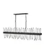 Revel 6-Light Black Crystal Linear Oval Chandelier