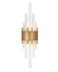 Trinity Heritage Brass 12-Light LED Dimmable Wall Sconce with Frosted Glass