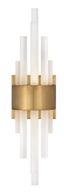 Trinity Heritage Brass 12-Light LED Dimmable Wall Sconce with Frosted Glass