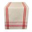 Beige and Red Cotton Stripe Table Runner, 14x108 Inches