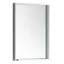 Modern Rectangular Frameless White Wood Vanity Mirror with Shelf