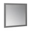 Elegant 30" Square Gray Wood Framed Bathroom Vanity Mirror