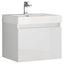 23" Fresca Nano Glossy White Wall-Mount Modern Vanity with Integrated Sink