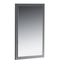 Elegant Oxford 20" Gray Rectangular Wood Bathroom Vanity Mirror