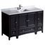 Espresso Oxford 54" Freestanding Bathroom Vanity with Quartz Top