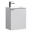 Sleek 20" Glossy White Wall-Mounted Modern Vanity with Integrated Sink