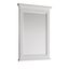 Elegant Matte White Rectangular Wood Bathroom Vanity Mirror