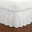 White Twin Ruffled Eyelet Cotton Bed Skirt