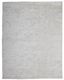 Freya Luxe White Shag Area Rug, Hand-Tufted with Viscose Sheen, 7'6" x 9'6"