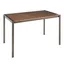 Industrial Black and Brown Rectangular Wood Dining Table