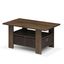 Columbia Walnut Rectangular Coffee Table with Storage Bins