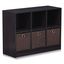 Dark Walnut 3x2 Cube Storage Organizer with Bins