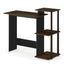 Columbia Walnut Brown Compact Computer Desk with Shelves