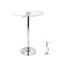 Adjustable Clear Acrylic and Chrome Round Bar Table