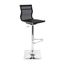 Mirage 33.25" Adjustable Swivel Metal Bar Stool in Matte Black