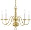 Williamsburgh Polished Brass 5-Light Colonial Chandelier