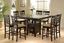 Cappuccino 7-Piece Square Counter Height Dining Set with Storage